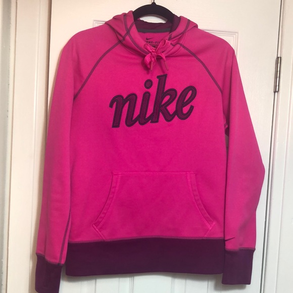 Nike Tops - Woman’s Pink & Purple Nike Thera-fit SZ M, hoodie.  Barbie core, large pocket,